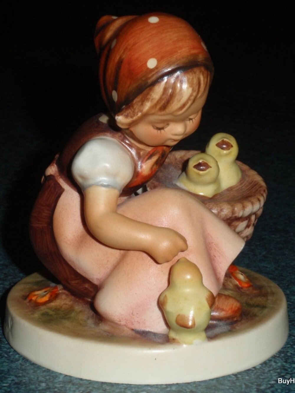 1950s "Chick Girl" Goebel Hummel Figurine #57/0 TMK2 FULL BEE - Antique Gift!